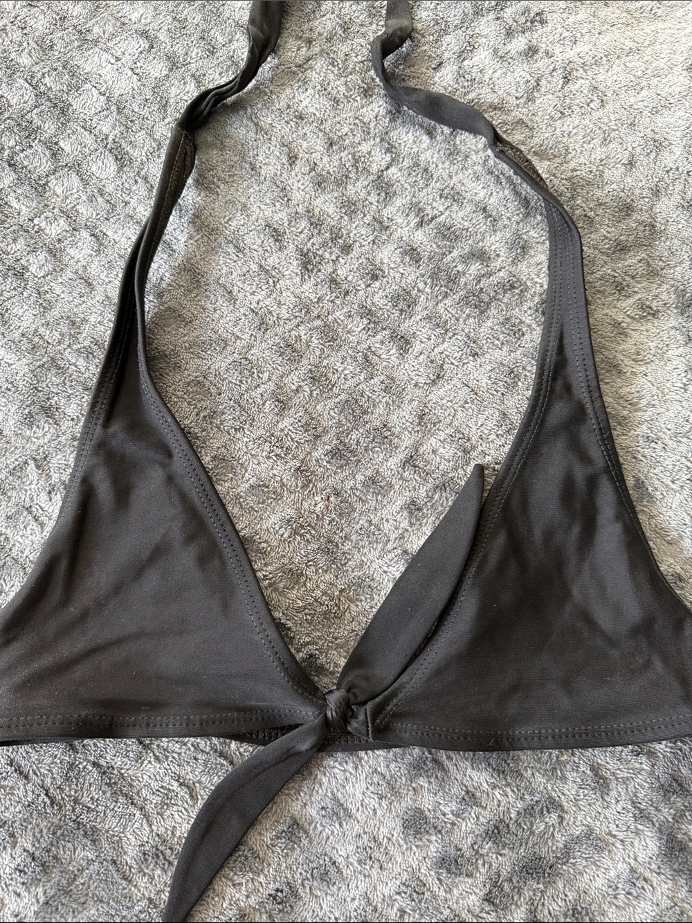 Women’s Black Halter Tie Bikini Top